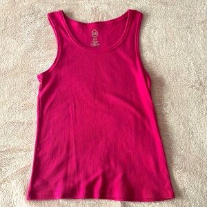 SOLD - Ribbed Magenta Wonder Nation Kids Tank Top